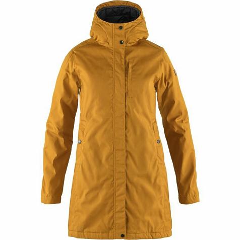 Fjallraven Women Kiruna Parka Yellow PH361955 Philippines